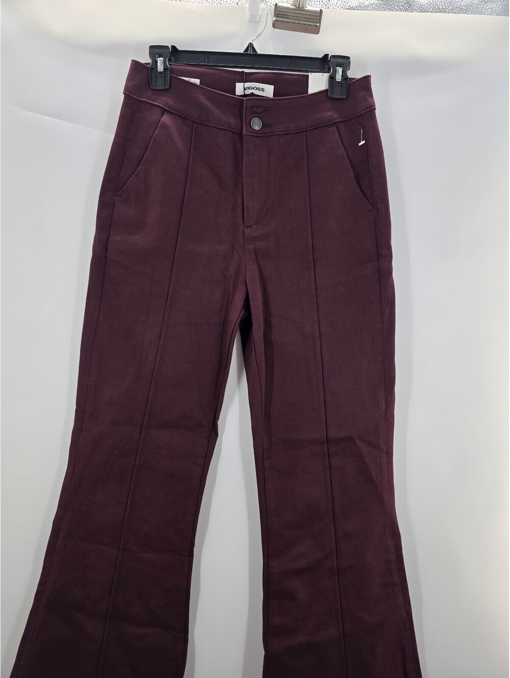 Vigoss Women's Burgundy Flared Pants